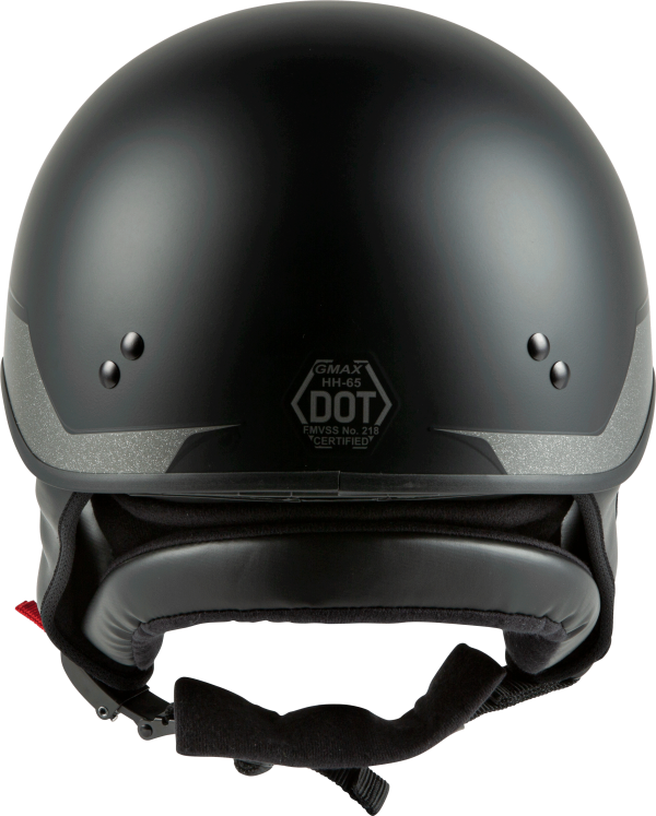 Hh 65 Half Helmet, GMAX HH-65 Half Helmet Source Full Dressed Matte Black/Silver XL &#8211; DOT Approved with COOLMAX Interior and Dual Density EPS &#8211; Intercom Compatible &#8211; Helmet &#8211; Half Helmets, Knobtown Cycle