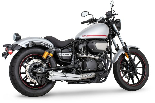 Outlaw Slip Chrome, Outlaw Slip Chrome/Chrome Tip Yamaha Bolt | FREEDOM 253.24 Exhaust | Hot Rod Sound | Made in USA | Fits 2014-2017 XVS95C Bolt | Not Legal in CA | Slip On Exhaust, Knobtown Cycle