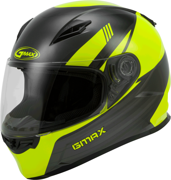 Helmet, GMAX FF-49 Full Face Deflect Helmet Hi Vis/Grey Md | Lightweight DOT Approved Helmet with COOLMAX® Interior and UV400 Protection | Intercom Compatible | Helmet &#8211; Full Face, Knobtown Cycle