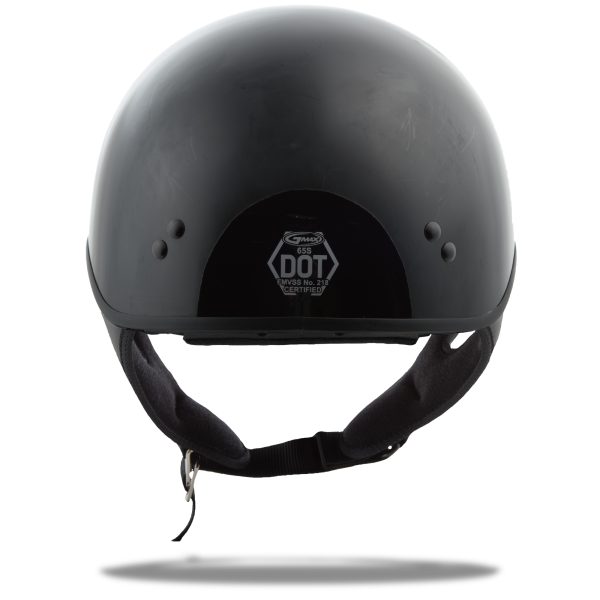 Helmet, GMAX HH-65 Half Helmet Naked Black XL | DOT Approved COOLMAX Interior Removable Sun Shields | Intercom Compatible | Motorcycle Helmet, Knobtown Cycle