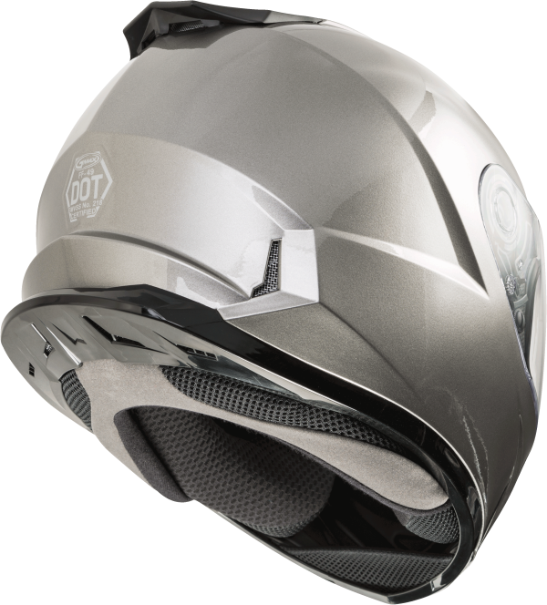 Helmet, GMAX FF-49 Full Face Helmet Titanium 2x | Lightweight DOT Approved Helmet with COOLMAX® Interior &#038; UV400 Protection | Intercom Compatible | 191361070624, Knobtown Cycle