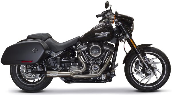 Comp S, Comp S 2in1 Exhaust Flsb/Flhc Polished W/Cf End Cap | TBR 1099.98 | Dyno Tuned Performance | Fits Harley Davidson Softail Heritage Classic &#038; Sport Glide 2018-2019, Knobtown Cycle