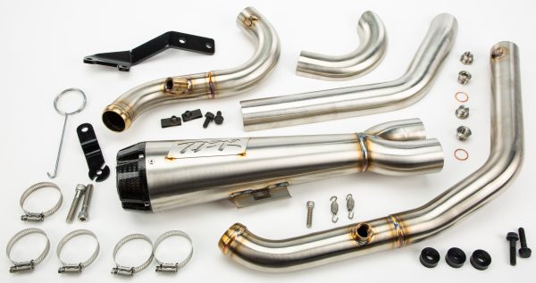 Comp S, Comp S 2in1 Exhaust for Harley Davidson FLHC/FLSB with Billet Turnout End Cap &#8211; TBR 879.98 &#8211; Dyno Tuned Performance &#8211; Fits Forward &#038; Mid Controls &#8211; Heat Shields Included &#8211; Not Legal in CA, Knobtown Cycle