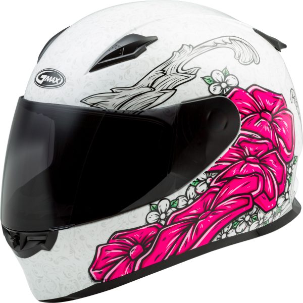 Helmet, GMAX FF-49S Full Face Yarrow Snow Helmet White/Pink XL &#8211; DOT Approved, COOLMAX Interior, UV400 Protection &#8211; 191361072239, Knobtown Cycle