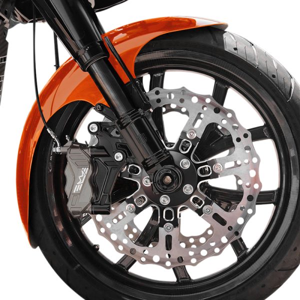 Cafe Fender Gloss Black Spacers '18 '21 FLSB, BAGGERNATION Cafe Fender Gloss Black Spacers for Harley Davidson FLSB Softail Sport Glide 2018-2021 &#8211; Front Fender Kit with Mounting Hardware and Instructions, Knobtown Cycle