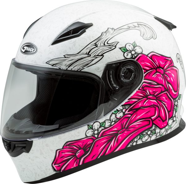Helmet, GMAX FF-49S Full Face Yarrow Snow Helmet White/Pink XL &#8211; DOT Approved, COOLMAX Interior, UV400 Protection &#8211; 191361072239, Knobtown Cycle