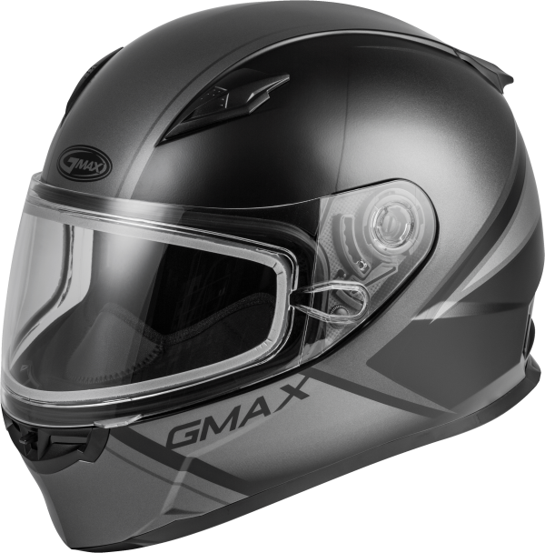 Helmet, GMAX FF-49S Full Face Hail Snow Helmet Matte Black/Grey XL &#8211; DOT Approved with COOLMAX Interior, UV400 Protection Shield &#8211; Intercom Compatible &#8211; Electric Shield Option &#8211; Helmet Full Face, Knobtown Cycle