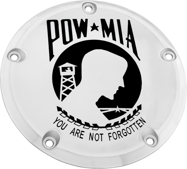M8 Softail, Custom Engraved 6 M8 Softail Derby Cover Pow Mia Chrome | Fits 2018-2022 Harley Davidson Softail Models | CNC Machined Billet Aluminum | Made in USA | 3-Year Warranty | Motorcycle Parts, Knobtown Cycle