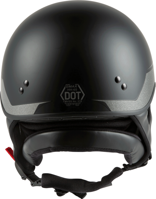 Hh 65 Half Helmet, GMAX HH-65 Half Helmet Source Naked Matte Black/Silver XL &#8211; DOT Approved, COOLMAX Interior, Dual-Density EPS Technology &#8211; Intercom Compatible, Knobtown Cycle