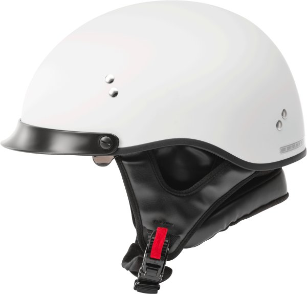 Hh 65 Half Helmet Full Dressed Matte White Md, GMAX HH-65 Half Helmet Full Dressed Matte White MD | DOT Approved, COOLMAX Interior, Dual Density EPS | Intercom Compatible | 191361233159, Knobtown Cycle