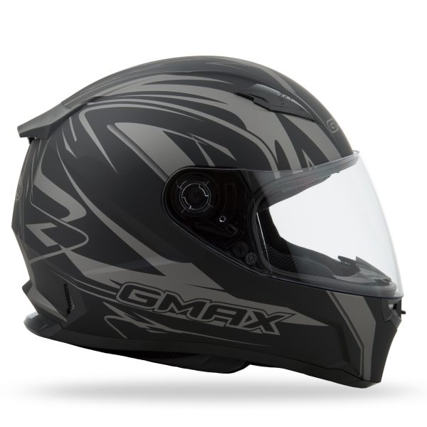 Helmet, GMAX FF-49 Full Face Dark Helmet Matte Black/Silver XS | DOT Approved, COOLMAX Interior, UV400 Protection, Lightweight Poly Alloy Shell | Intercom Compatible | Helmet &#8211; Full Face, Knobtown Cycle