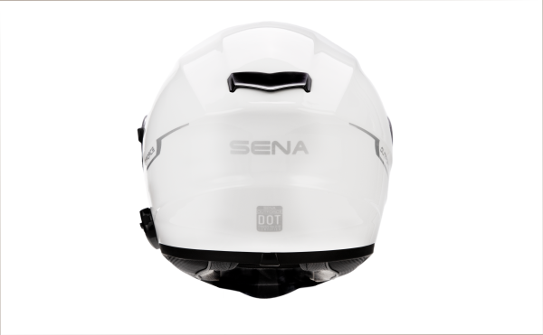 Outforce, Outforce Full Face Helmet Bluetooth Glossy White XL | DOT Approved, Bluetooth 5.0, HD Speakers, 12-Hour Talk-Time, Fast USB-C Charging | Sena Utility App Compatible | Smart Intercom Pairing | Inner Sun-Visor | Audio Multitasking | Advanced Noise Control, Knobtown Cycle