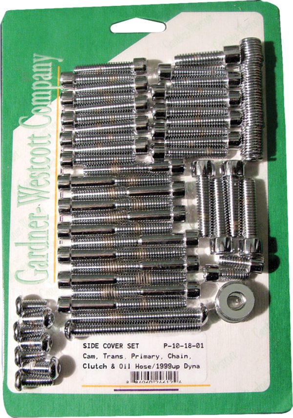 Big Twin Cam, GARDNER-WESTCOTT Big Twin Cam And Primary 99-05 TC Dyna Models Chrome Plated Bolt Set &#8211; Made in USA &#8211; Fits Harley Davidson FXDWG, FXDX, FXRSE, FXD, FXDL, FXDS-Conv &#8211; Cam and Primary Bolt Sets, Knobtown Cycle
