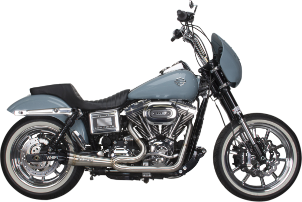Comp S, Comp S 2in1 Exhaust Dyna Polished W/Turnout | TBR 1099.98 | Fits Harley-Davidson Dyna Models 2005-2017 | Dyno Tuned Performance | Hand-Welded | High-Temp SS Wool | Heat Shields | Not Legal in CA | 2 into 1 Exhaust, Knobtown Cycle