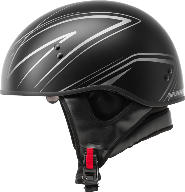 Hh 65 Half Helmet, GMAX HH-65 Half Helmet Torque Naked Matte Black/Silver XL | DOT Approved, COOLMAX Interior, Dual-Density EPS Technology | Intercom Compatible | Motorcycle Helmet &#8211; Half Helmets, Knobtown Cycle