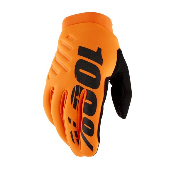 Brisker Gloves, Brisker Gloves Fluo Orange/Black Lg &#8211; Lightweight Insulated Cycling Gloves for Cold Weather Trail Riding &#8211; Adjustable TPR Wrist Closure, Moisture-Wicking Microfiber Interior, Reflective Graphics &#8211; Perfect for Maintaining Dexterity and Control on Your Bike, Knobtown Cycle