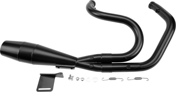 2 into 1 Exhaust, SAWICKI 2in1 Sportster Cannon Black `04 21 Exhaust | Fits 2018-2020 Harley Davidson XL Models | Mandrel Bent Stainless Steel Tubing | Hand TIG Welded | Increased Sound and Performance | For Sportster 1200, Iron 883, Forty-Eight | 2 into 1 Exhaust, Knobtown Cycle