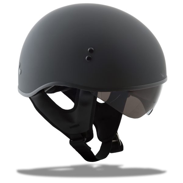 Hh 65 Half Helmet Naked Matte Black Xs, GMAX HH-65 Half Helmet Naked Matte Black XS | DOT Approved, COOLMAX Interior, Dual-Density EPS Technology | Intercom Compatible | Motorcycle Helmet &#8211; Half Helmets, Knobtown Cycle