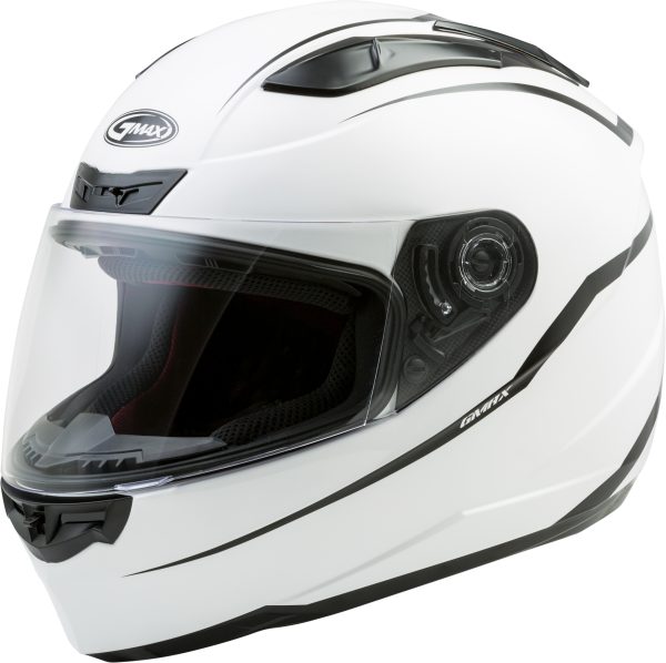 Helmet, GMAX FF-88 Full Face Precept Helmet White/Black XS | ECE/DOT Approved, SpaSoft™ Interior, Lightweight Shell | UV400 Protection | Intercom Compatible | 191361068911, Knobtown Cycle