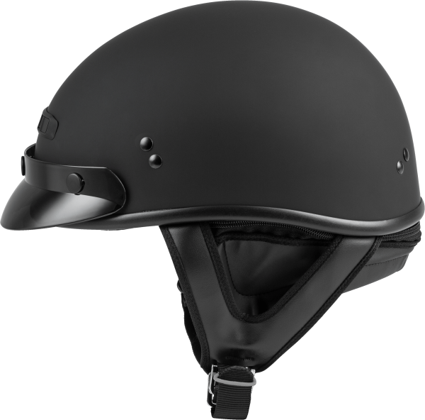 Gm 35 Half Helmet Full Dressed Matte Black Md, GMAX GM-35 Half Helmet Full Dressed Matte Black MD | DOT Approved, COOLMAX Interior, Adjustable Vent, Removable Neck Curtain | 191361036927 | $59.95 | Helmet &#8211; Half Helmets, Knobtown Cycle