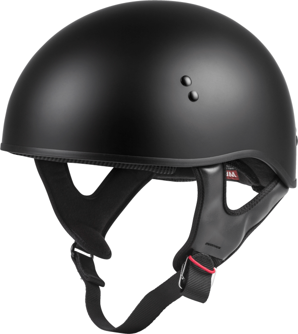 Helmet, GMAX HH-45 Half Helmet Naked Matte Black Md | Lightweight DOT Approved Helmet with Dual-density EPS Technology | Removable COOLMAX Interior | Maximum Venting | Motorcycle Half Helmets, Knobtown Cycle