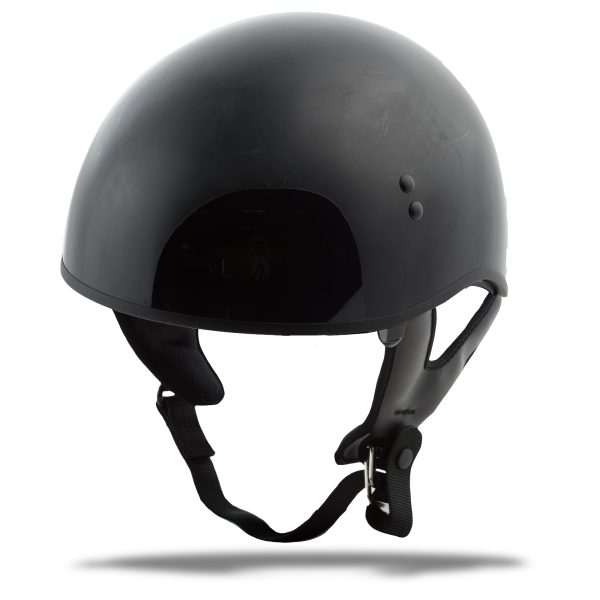 Helmet, GMAX HH-65 Half Helmet Naked Black XL | DOT Approved COOLMAX Interior Removable Sun Shields | Intercom Compatible | Motorcycle Helmet, Knobtown Cycle