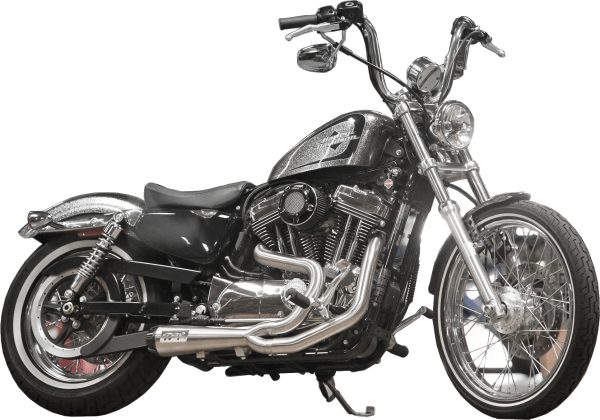 Comp S, Comp S 2in1 Exhaust Sportster Brushed | TBR 879.98 | Dyno Tuned Performance | Fits Harley Davidson XL Models 2014-2019 | Carbon Fiber End Cap | Mandrel Bent Stainless Steel | SEO-Optimized 155-characters, Knobtown Cycle