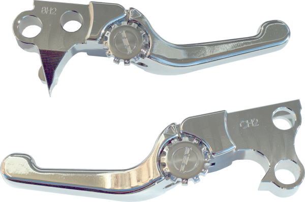 Anthem, Anthem Shorty Lever Set Chrome 96 17 Bt (With Exceptions) | PSR 285.95 264.29 | Adjustable Levers for Indian Harley Davidson FLHR Road King, FLSTC Softail Heritage Classic, FLTCU Ultra Classic Tour Glide, FXD Dyna Super Glide, XL1200C Sportster 1200 Custom | CNC Machined T6061 Aluminum | Chrome &#038; Black | Sold in Pairs, Knobtown Cycle
