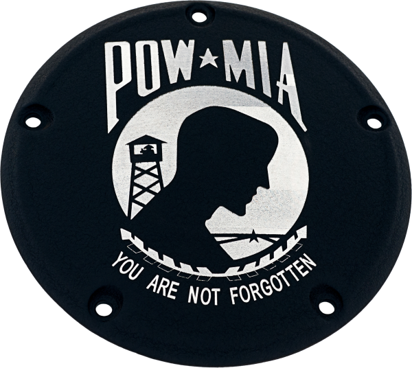 7 Tc Derby Cover Pow Mia Black, Custom Engraving LTD 7 Tc Derby Cover Pow Mia Black | CNC Machined 6061 Billet Aluminum | Made in USA | Fits 2007-2018 Harley Davidson Models | Engraving, 175.38, Knobtown Cycle