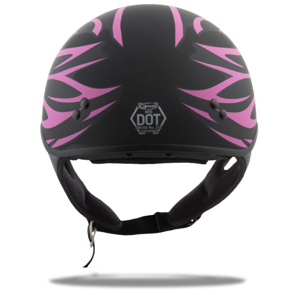 Gm 65 Half Helmet, GMAX GM-65 Half Helmet Grit Naked Matte Black/Pink XL &#8211; Modern Look with Full Dress Features | Helmet &#8211; Half Helmets &#8211; 56.29, Knobtown Cycle