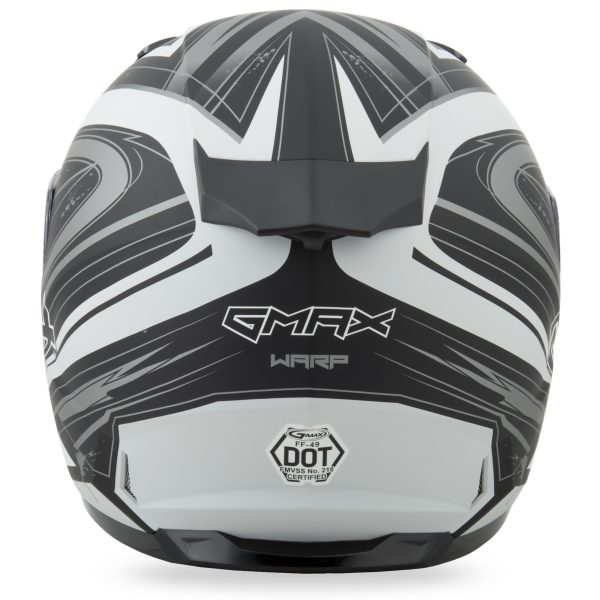 Helmet, GMAX FF-49 Full Face Warp Helmet Matte Black/Silver XL &#8211; Lightweight DOT Approved Helmet with COOLMAX® Interior and UV400 Protection, Knobtown Cycle