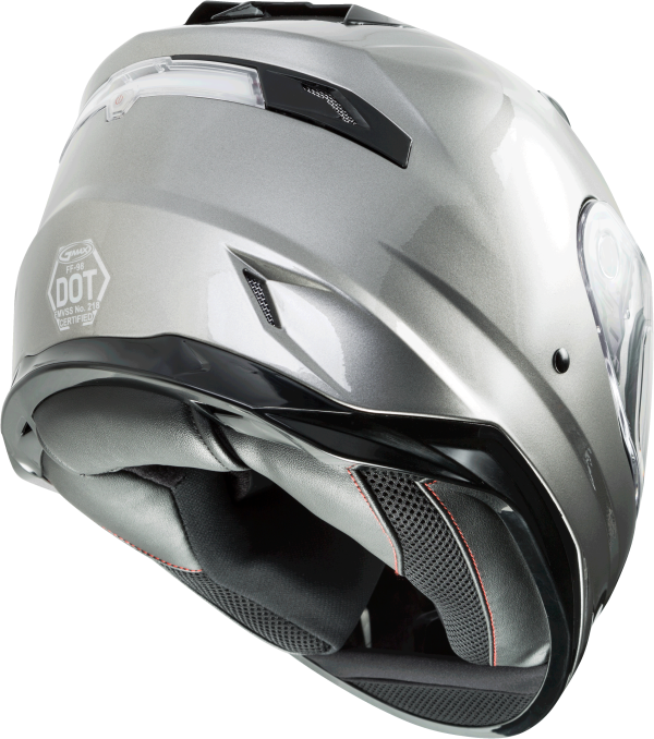 Helmet, GMAX FF-98 Full Face Helmet Titanium XL | ECE/DOT Approved, LED Rear Light, Quick Release Shield | Lightweight Poly Alloy Shell, SpaSoft Interior | Motorcycle Helmet &#8211; Full Face, Knobtown Cycle