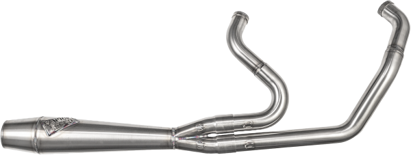 2 into 1 Exhaust, 2in1 M8 Softail Cannon Brushed Stainless Steel Exhaust System by Sawicki &#8211; Fits 2018-2021 Harley Davidson Softail Models &#8211; Performance Headers &#8211; Made in the USA &#8211; 2-1 Exhaust, Knobtown Cycle