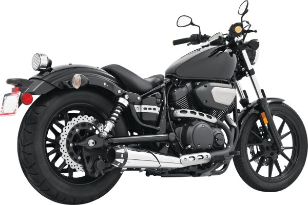 Outlaw Slip On Exhaust, Outlaw Slip Chr/Blk Tip Yamaha Bolt | Hot Rod Sound | Made in USA | Fits 2014-2017 XVS95C Bolt | Short Description: FREEDOM | $132.99, Knobtown Cycle