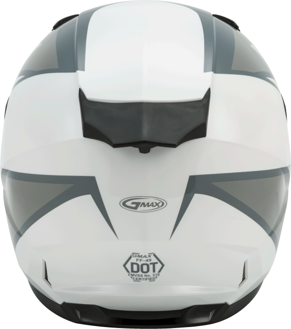 Helmet, GMAX FF-49 Full Face Deflect Helmet White/Grey LG | DOT Approved, COOLMAX Interior, UV400 Protection | Lightweight Poly Alloy Shell | Intercom Compatible | 191361111556, Knobtown Cycle