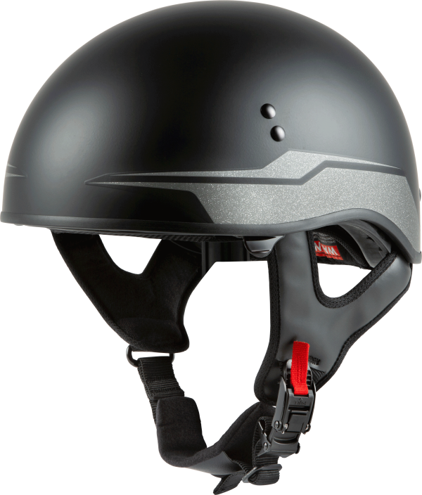 Hh 65 Half Helmet, GMAX HH-65 Half Helmet Source Naked Matte Black/Silver XS | DOT Approved, COOLMAX Interior, Dual-Density EPS Technology | Intercom Compatible | Helmet &#8211; Half Helmets, Knobtown Cycle