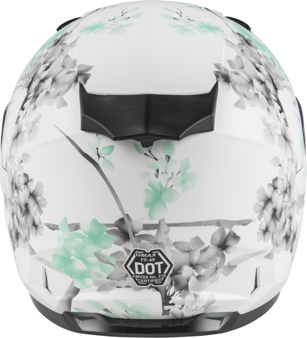 Helmet, GMAX FF-49S Full Face Blossom Snow Helmet Matte White Teal Grey XL &#8211; DOT Approved Lightweight Helmet with COOLMAX Interior and UV400 Protection &#8211; Intercom Compatible &#8211; $134.95, Knobtown Cycle