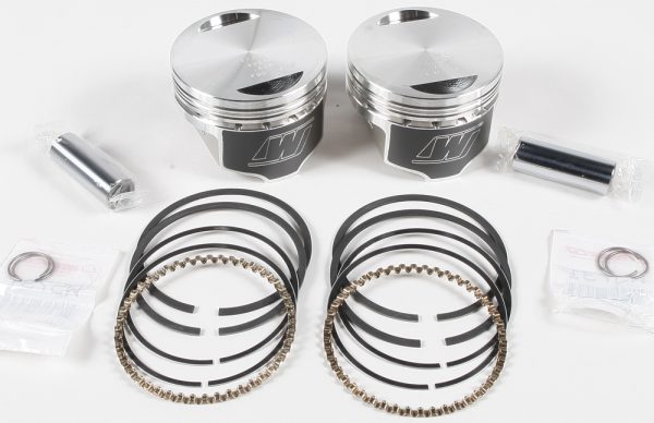V Twin Piston Kit, WISECO V Twin Piston Kit 1340 Evo Big Twin 8.5:1 Comp for Harley Davidson FLH Electra Glide, FLST Softail, FXR Super Glide, and More &#8211; High Strength, Low Weight, Improved Heat Transfer &#8211; Forged Aluminum Pistons &#8211; Fits Various Models &#8211; Piston Kits, Knobtown Cycle