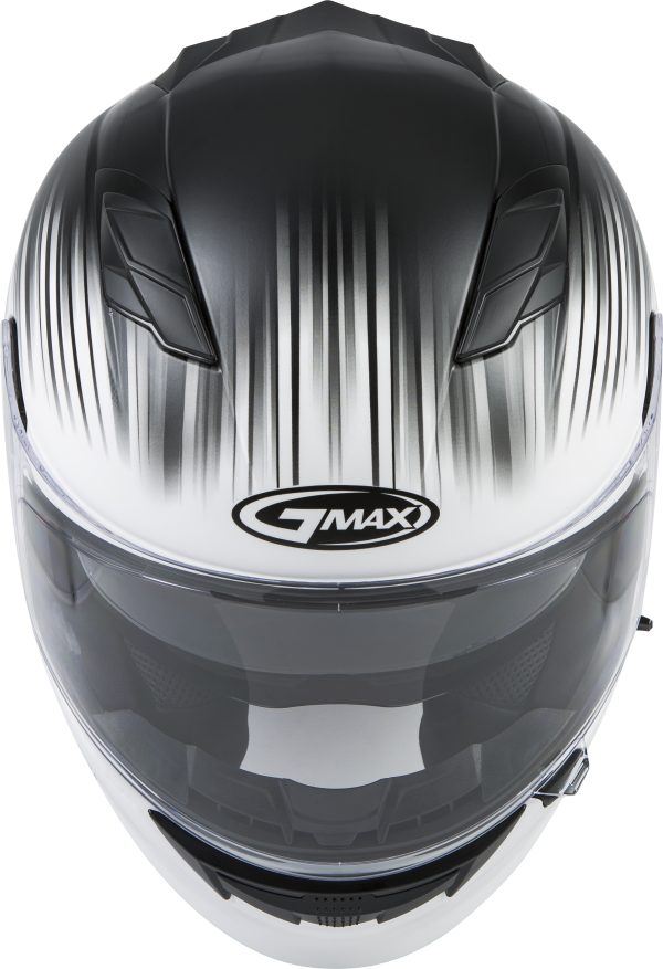 Helmet, GMAX FF-98 Full Face Reliance Helmet Matte White/Black LG | ECE/DOT Approved, LED Rear Light, Quick Release Shield | Lightweight Poly Alloy Shell | SpaSoft Interior | UV400 Shield | Breath Deflector | Intercom Compatible, Knobtown Cycle