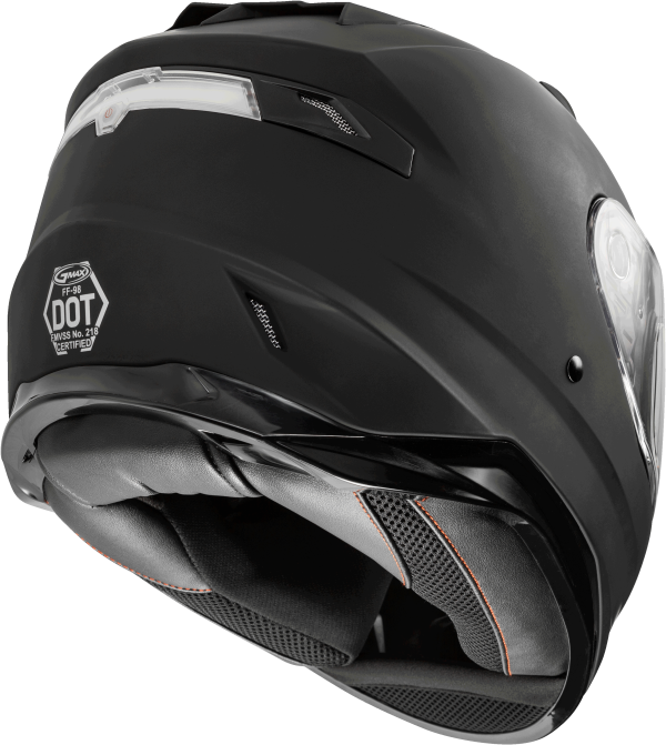Helmet, GMAX FF-98 Full Face Helmet Matte Black Md | ECE/DOT Approved, LED Rear Light, Quick Release Shield | Lightweight Poly Alloy Shell | SpaSoft Interior | UV400 Shield | Breath Deflector | Intercom Compatible | Helmet &#8211; Full Face, Knobtown Cycle