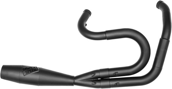 2 into 1 Exhaust, SAWICKI 2in1 Dyna Shorty Cannon Big Inch Black Exhaust System &#8211; Performance Headers &#8211; Stainless Steel &#8211; Made in USA, Knobtown Cycle
