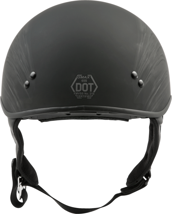 Hh 65, GMAX HH-65 Half Helmet Ritual Naked Matte Black 2x | DOT Approved, COOLMAX Interior, Dual-Density EPS Technology | Intercom Compatible | Motorcycle Helmet, Knobtown Cycle