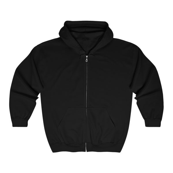 Unisex, Unisex Heavy Blend™ Full Zip Hooded Sweatshirt – Black | S-3XL | Soft Fleece | Cotton/Polyester Blend | Classic Fit | Knobtown Cycle Branded Swag, Knobtown Cycle