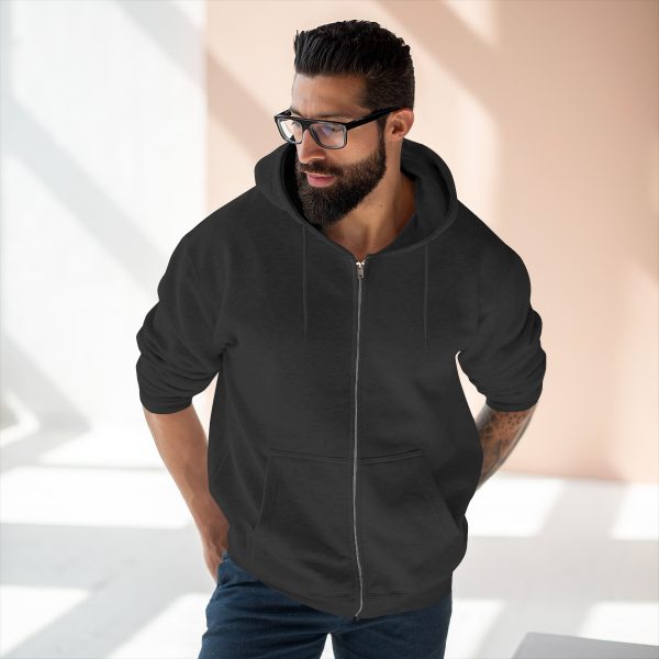 Unisex, Unisex Charcoal Heather Zip Hoodie | S-2XL | Warm &#038; Comfy | Less Than 5% Shrinkage | 80% Cotton, 20% Polyester | Regular Fit | Tear-Away Label | Knobtown Cycle Branded Swag, Knobtown Cycle