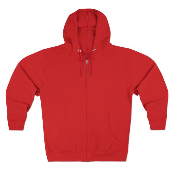 Unisex, Unisex Zip Hoodie in Chief Red | Red S-2XL | Warm and Stylish Hoodie for Men and Women | Soft and Durable Fabric | Perfect for Any Occasion, Knobtown Cycle