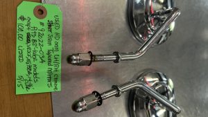 Harley Davidson oem LH/RH Chrome Short Stem Tapered Mirrors #92022-03A