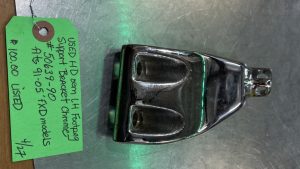 Harley Davidson oem LH Footpeg Support Bracket Chrome #50639-90