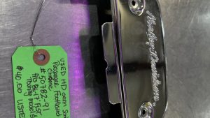 Harley Davidson oem Script Passenger Footboard Cover Chrome #50782-91